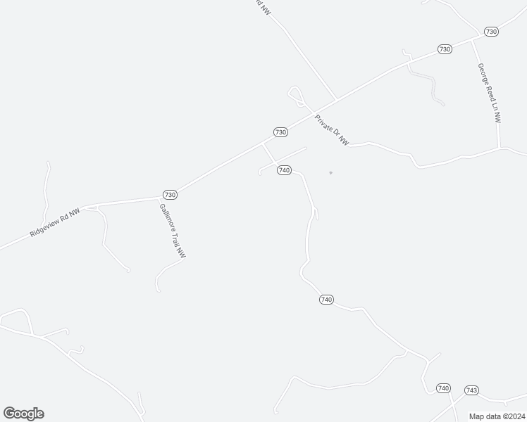 map of restaurants, bars, coffee shops, grocery stores, and more near 210 Weeks Road Northwest in Floyd