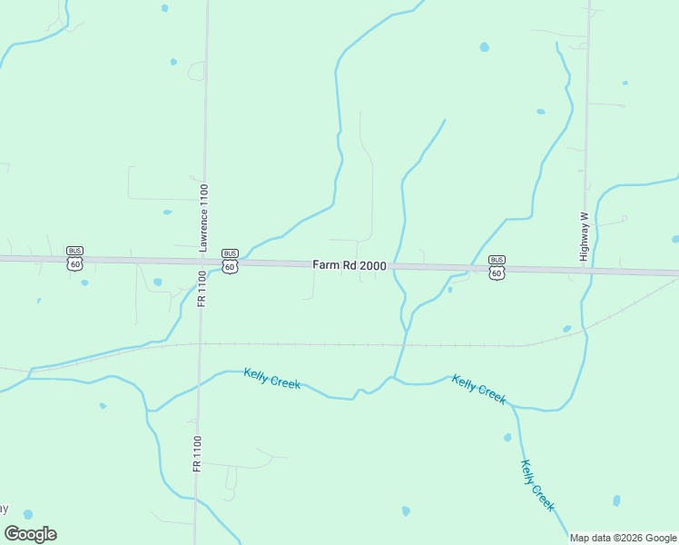 map of restaurants, bars, coffee shops, grocery stores, and more near 10343 Farm Road 2000 in Monett