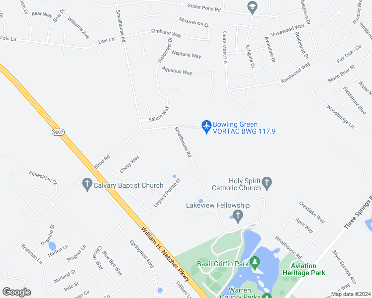 map of restaurants, bars, coffee shops, grocery stores, and more near 3991-4271 Smallhouse Road in Bowling Green