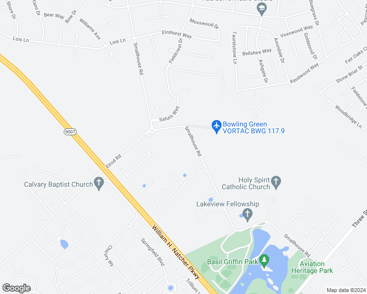 map of restaurants, bars, coffee shops, grocery stores, and more near 4271 Smallhouse Road in Bowling Green