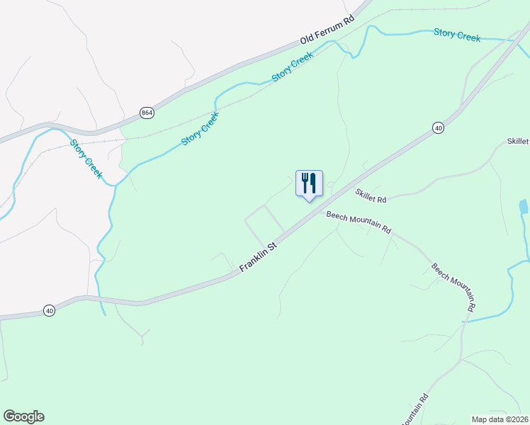 map of restaurants, bars, coffee shops, grocery stores, and more near 79 Radford Hill Lane in Ferrum