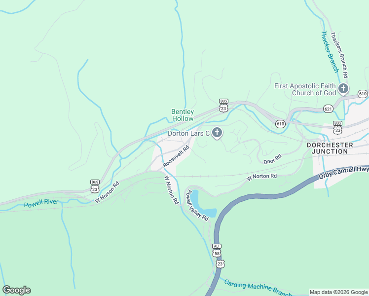 map of restaurants, bars, coffee shops, grocery stores, and more near 6252-6298 Josephine Road in Norton