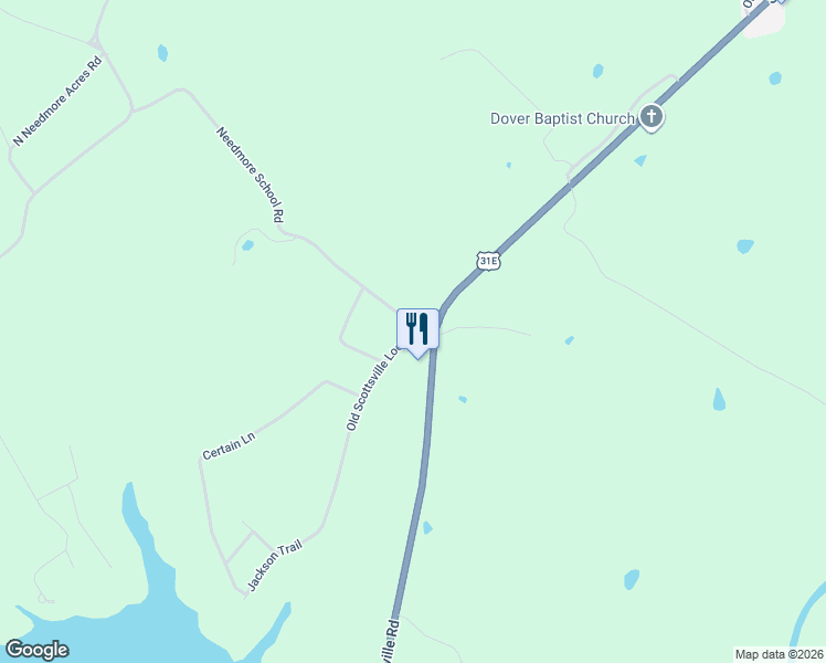 map of restaurants, bars, coffee shops, grocery stores, and more near 2-72 Old Scottsville Loop 2 Road in Glasgow