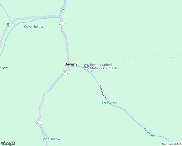 map of restaurants, bars, coffee shops, grocery stores, and more near Cow Fork Road in Beverly