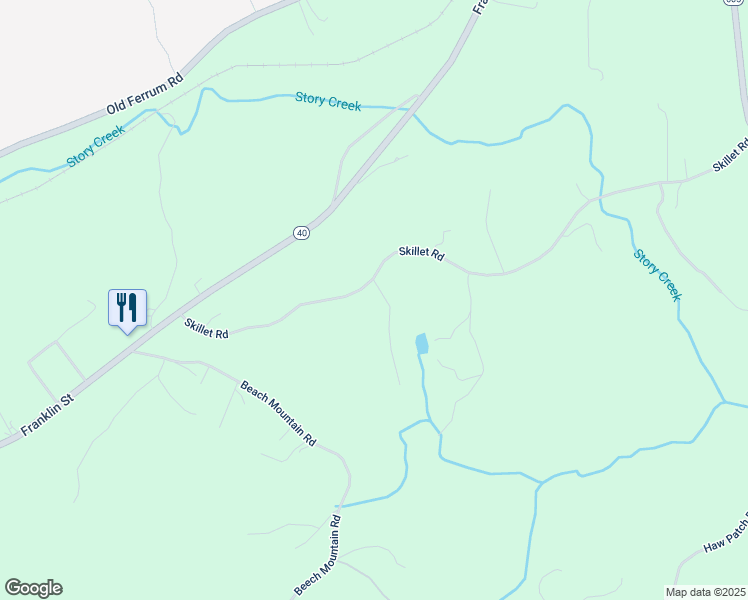 map of restaurants, bars, coffee shops, grocery stores, and more near 500 Skillet Road in Ferrum