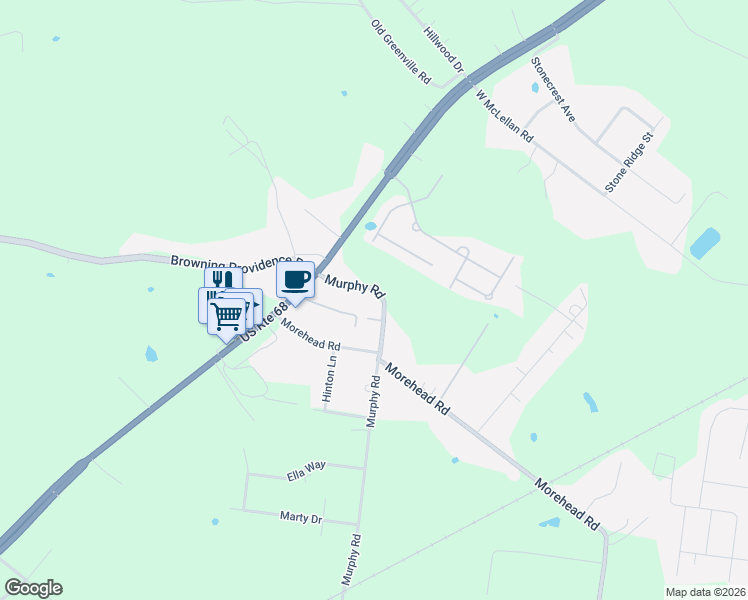 map of restaurants, bars, coffee shops, grocery stores, and more near 273 Murphy Road in Bowling Green