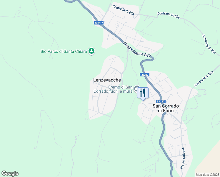map of restaurants, bars, coffee shops, grocery stores, and more near snc Contrada Lenza Vacche in Lenzevacche