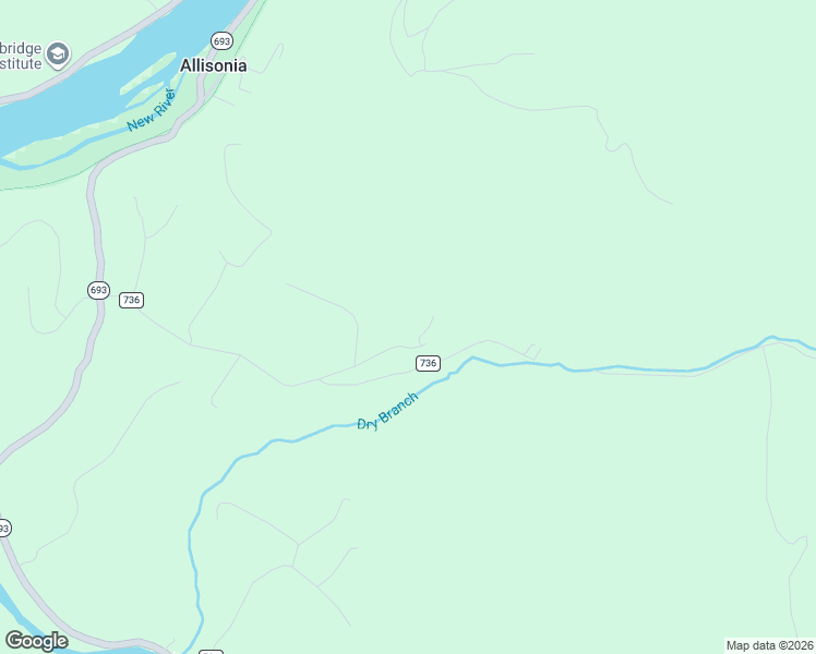 map of restaurants, bars, coffee shops, grocery stores, and more near 4516 Irish Mountain Road in Allisonia