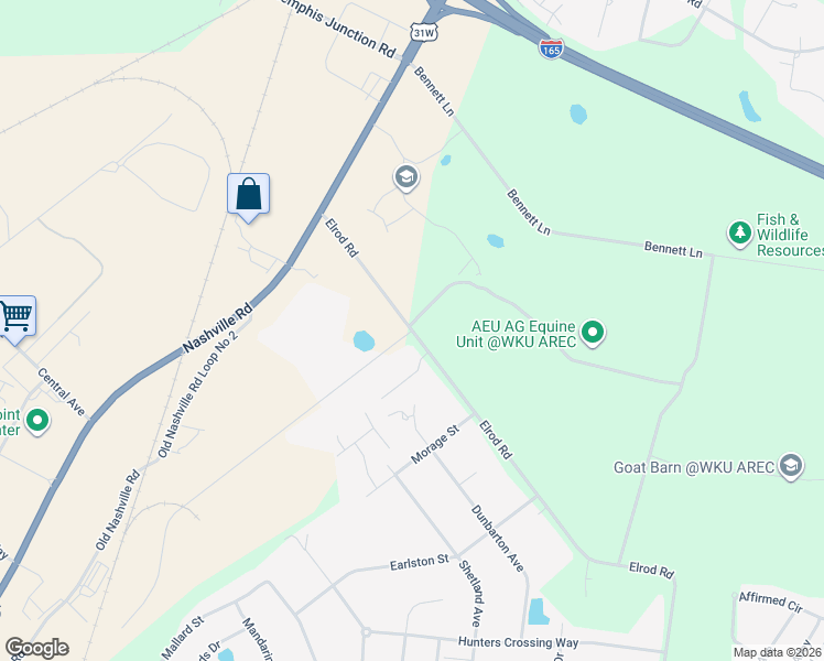 map of restaurants, bars, coffee shops, grocery stores, and more near 441 Elrod Road in Bowling Green