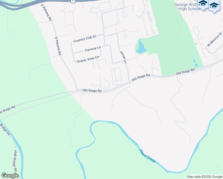 map of restaurants, bars, coffee shops, grocery stores, and more near 1380 Old Stage Road in Wytheville