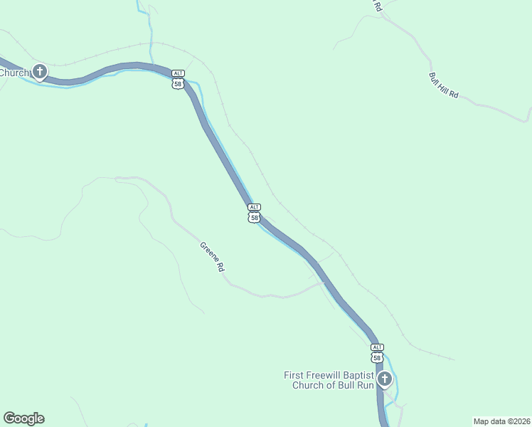 map of restaurants, bars, coffee shops, grocery stores, and more near 14233 Bull Run Road in Coeburn