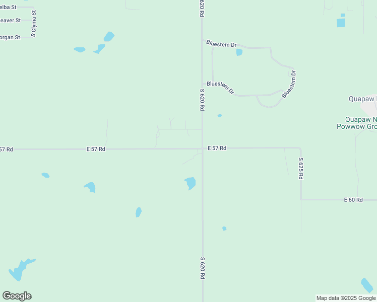map of restaurants, bars, coffee shops, grocery stores, and more near 61925 East 57 Road in Quapaw