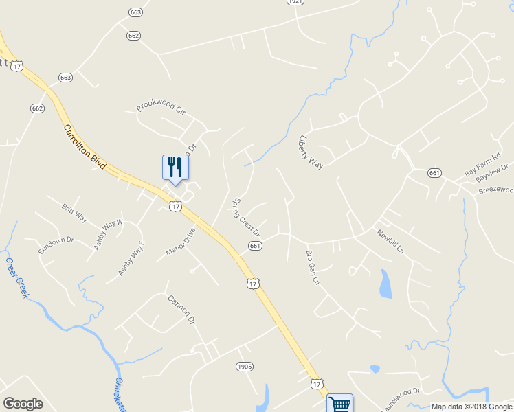 map of restaurants, bars, coffee shops, grocery stores, and more near 15076 Wineberry Court in Carrollton