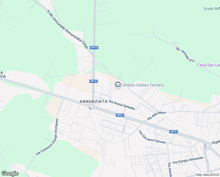 map of restaurants, bars, coffee shops, grocery stores, and more near Via Grazia Deledda in Ragusa