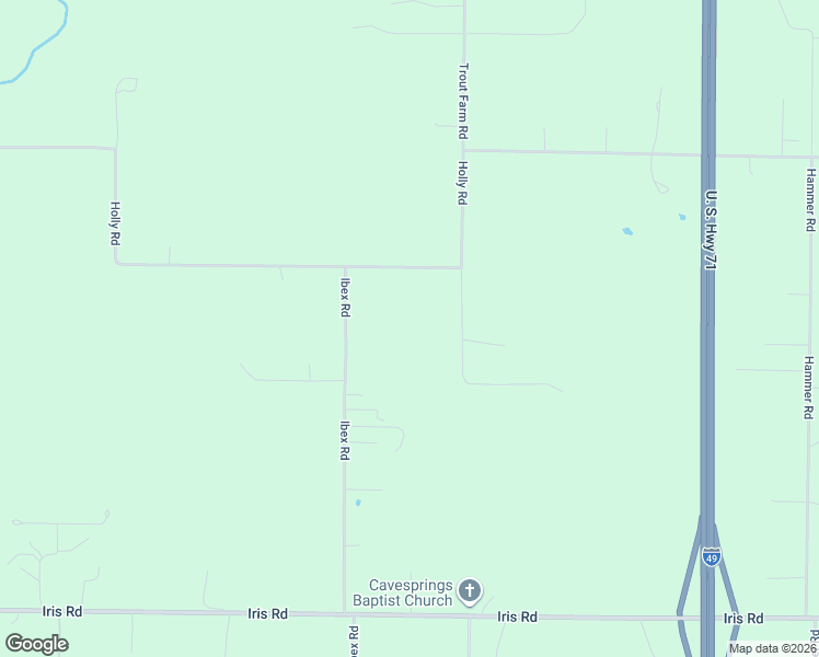 map of restaurants, bars, coffee shops, grocery stores, and more near 9669 Ibex Road in Neosho