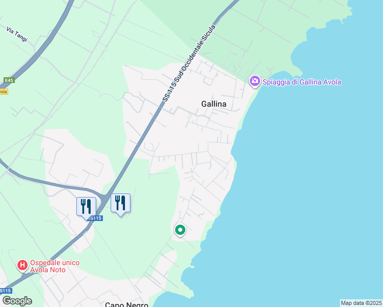 map of restaurants, bars, coffee shops, grocery stores, and more near 16 Via dei Nuri in Gallina