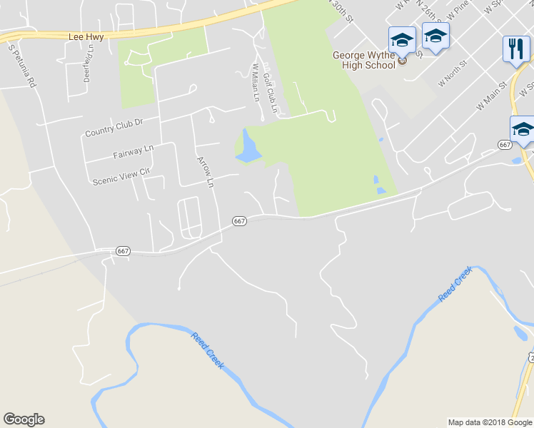 map of restaurants, bars, coffee shops, grocery stores, and more near 1380 Old Stage Road in Wytheville