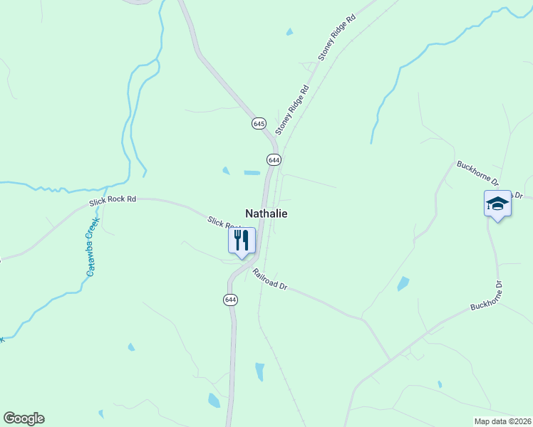 map of restaurants, bars, coffee shops, grocery stores, and more near in Nathalie
