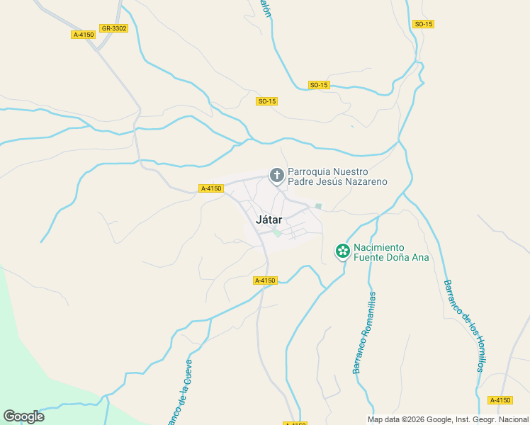 map of restaurants, bars, coffee shops, grocery stores, and more near 19 Calle del Agua in Játar