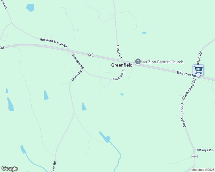map of restaurants, bars, coffee shops, grocery stores, and more near 389 Fairmont Road in Gretna