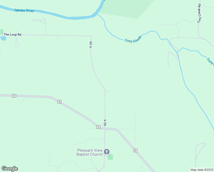 map of restaurants, bars, coffee shops, grocery stores, and more near 425 The Loop Road in Highlandville