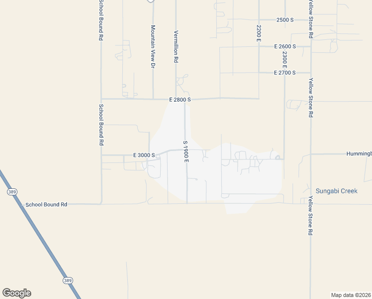 map of restaurants, bars, coffee shops, grocery stores, and more near South 1900 East in Cane Beds