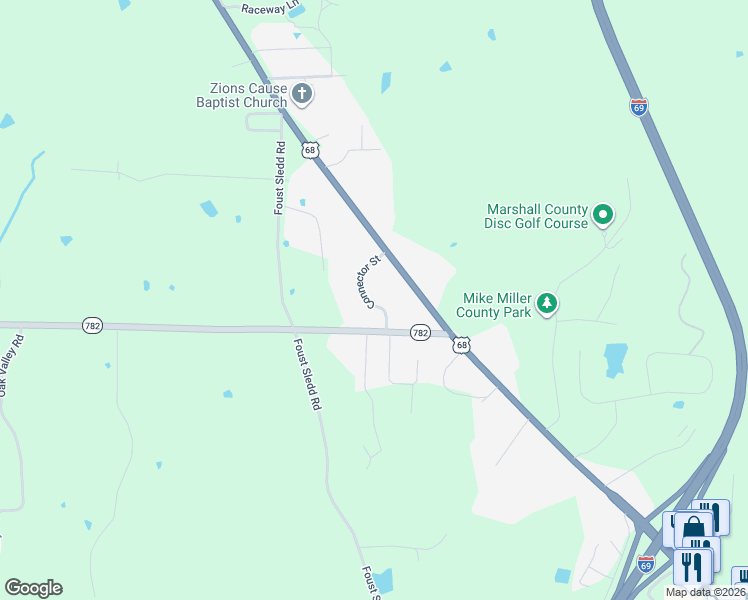 map of restaurants, bars, coffee shops, grocery stores, and more near 2-166 Connector Street in Calvert City