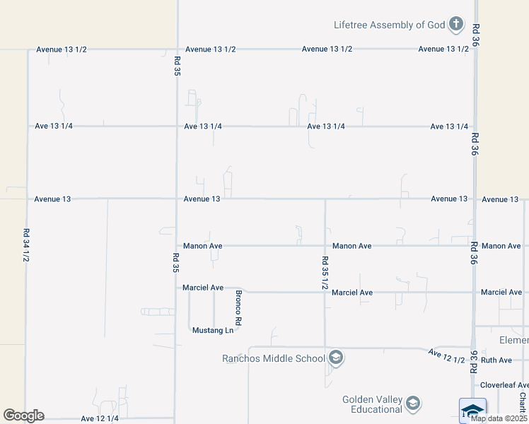 map of restaurants, bars, coffee shops, grocery stores, and more near 35297 Avenue 13 in Madera