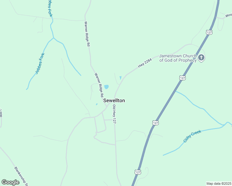 map of restaurants, bars, coffee shops, grocery stores, and more near U.S. 127 in Jamestown