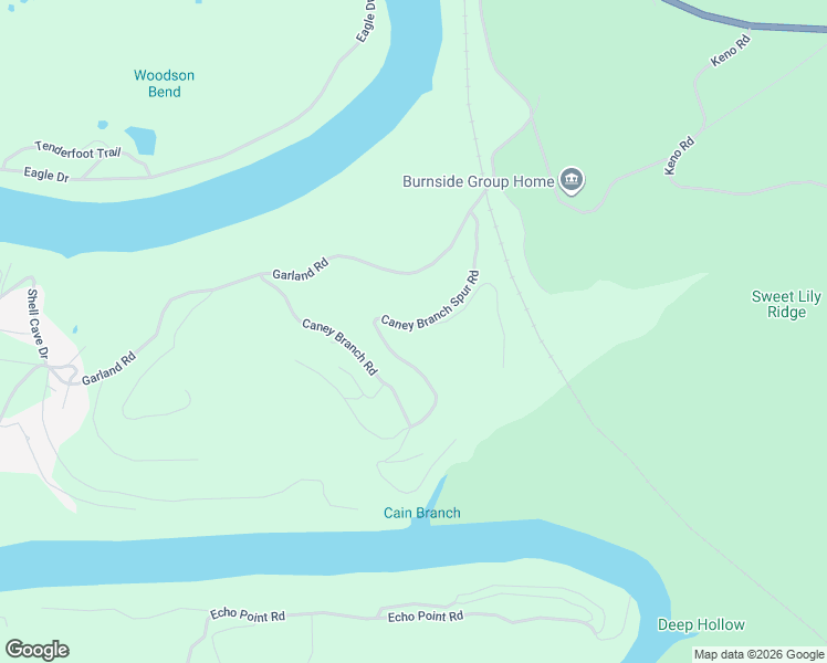 map of restaurants, bars, coffee shops, grocery stores, and more near 180 Caney Branch Spur Road in Burnside