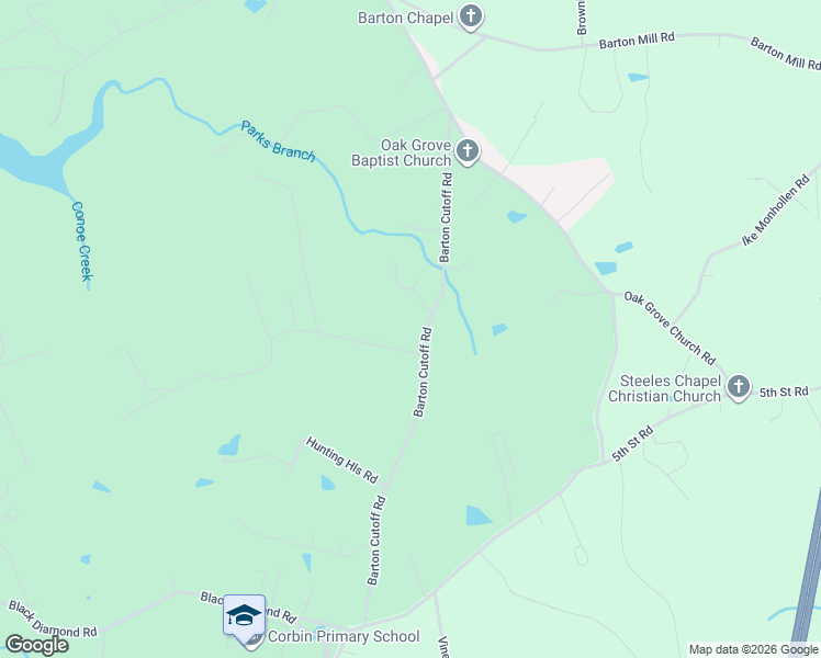 map of restaurants, bars, coffee shops, grocery stores, and more near 680 Barton Mill Cutoff Road in Corbin