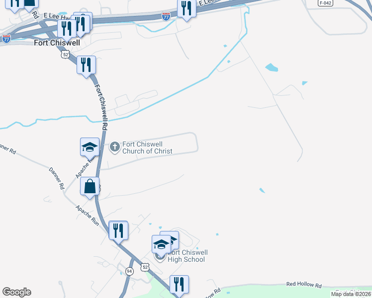 map of restaurants, bars, coffee shops, grocery stores, and more near 473-475 Whispering Pines Road in Fort Chiswell