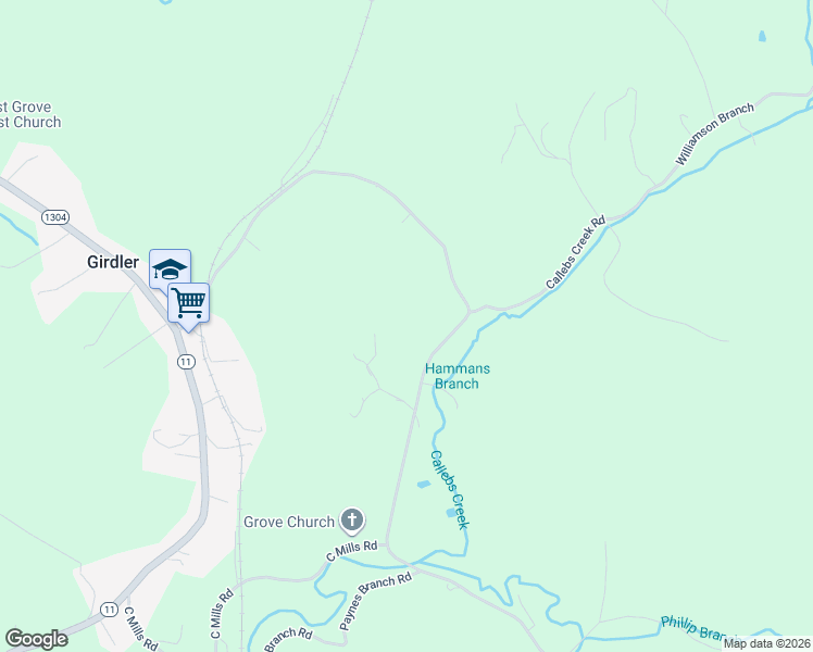 map of restaurants, bars, coffee shops, grocery stores, and more near 5059 Kentucky 1304 in Hinkle