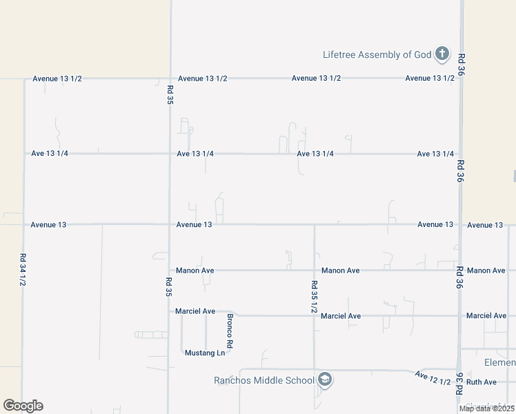 map of restaurants, bars, coffee shops, grocery stores, and more near 35297 Avenue 13 in Madera