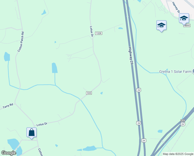 map of restaurants, bars, coffee shops, grocery stores, and more near 945 Lotus Drive in Gretna