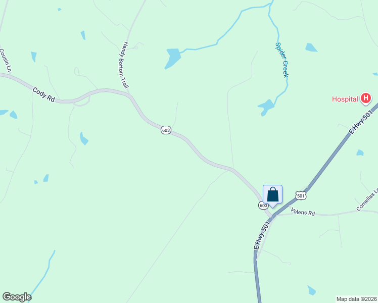 map of restaurants, bars, coffee shops, grocery stores, and more near 1077-1209 Cody Road in Nathalie