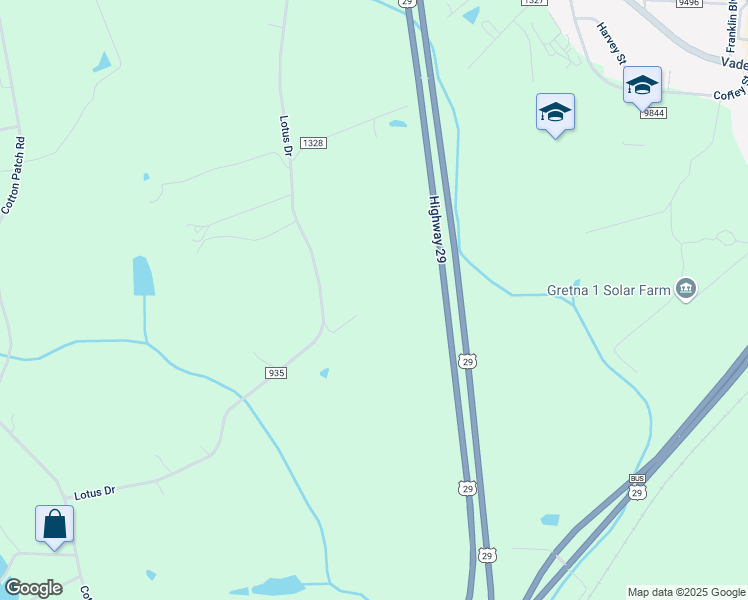 map of restaurants, bars, coffee shops, grocery stores, and more near 928 Lotus Drive in Gretna