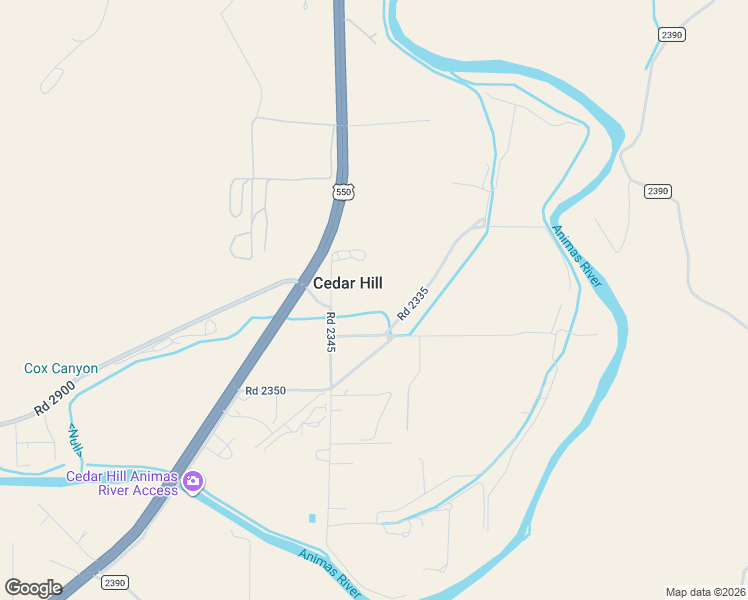 map of restaurants, bars, coffee shops, grocery stores, and more near 16 Road 2335 in Aztec