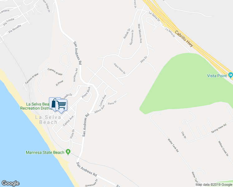 map of restaurants, bars, coffee shops, grocery stores, and more near 228 Altivo Avenue in Watsonville