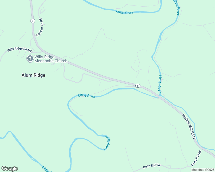 map of restaurants, bars, coffee shops, grocery stores, and more near 204 West Main Street in Floyd
