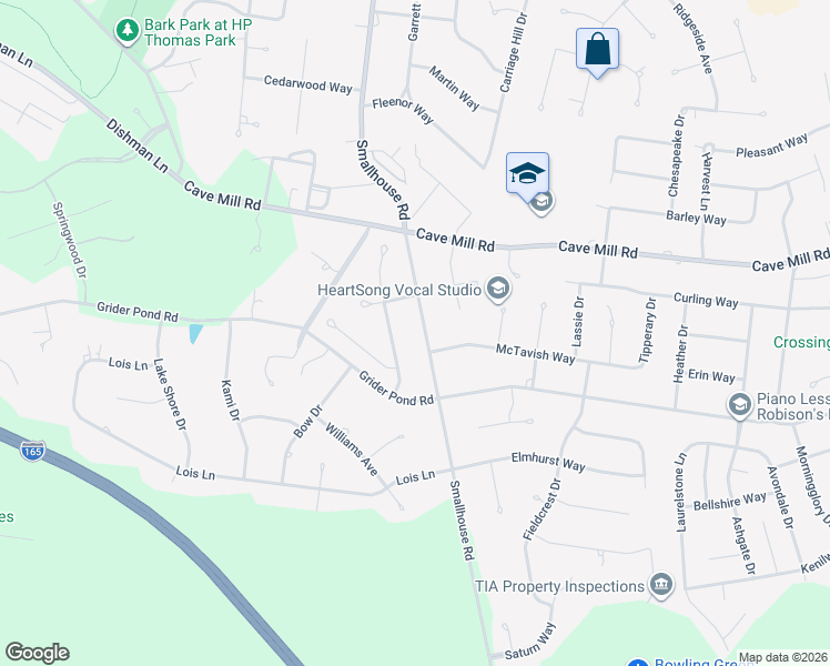 map of restaurants, bars, coffee shops, grocery stores, and more near 3100-3198 Huntmaster Dr in Bowling Green