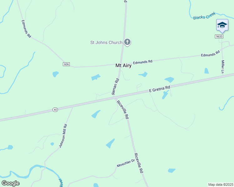 map of restaurants, bars, coffee shops, grocery stores, and more near 110 Renan Road in Gretna