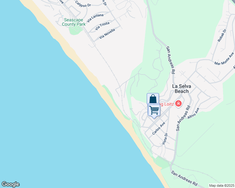 map of restaurants, bars, coffee shops, grocery stores, and more near 420 Camino Al Mar in Watsonville