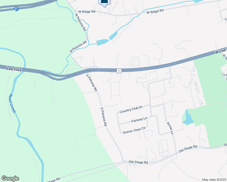 map of restaurants, bars, coffee shops, grocery stores, and more near 25 Frederick Lane in Wytheville