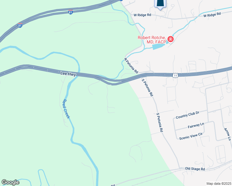 map of restaurants, bars, coffee shops, grocery stores, and more near 225 East Franklin Street in Wytheville
