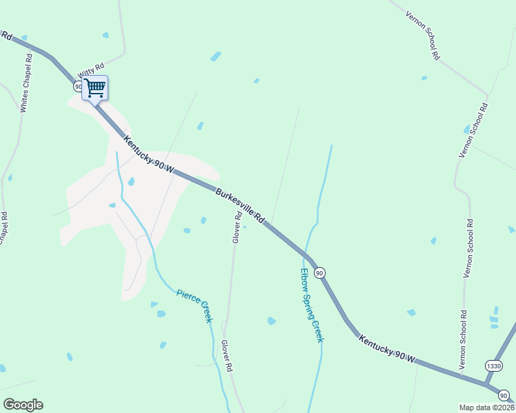 map of restaurants, bars, coffee shops, grocery stores, and more near 6100-6210 Burkesville Road in Glasgow