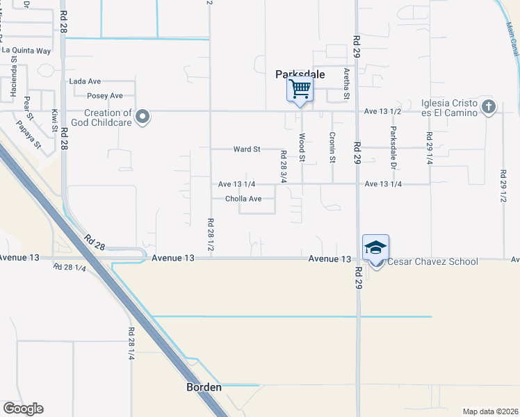 map of restaurants, bars, coffee shops, grocery stores, and more near 28635 Saquro Avenue in Madera