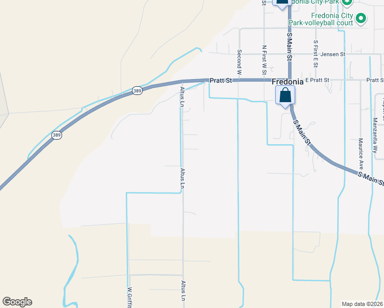 map of restaurants, bars, coffee shops, grocery stores, and more near 405 Cactus Wren Road in Fredonia