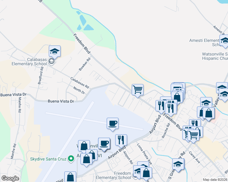 map of restaurants, bars, coffee shops, grocery stores, and more near 4 Carlene Court in Freedom