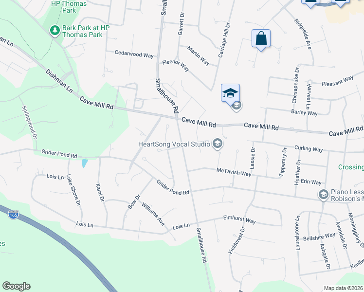 map of restaurants, bars, coffee shops, grocery stores, and more near 3099 Smallhouse Road in Bowling Green